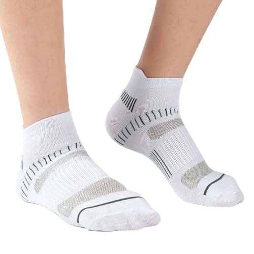 Meias de cano baixo brancas versáteis para homens – respiráveis, absorvem o suor e perfeitas para uso diário, esportes e lazer, Branco, Tamanho Único