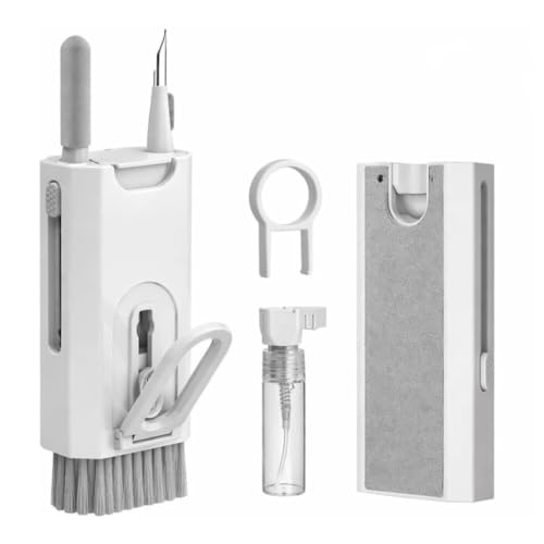 Kit Profissional de Limpeza Eletrônica 8 em 1, Escova para Teclado, Fones de Ouvido, Tela e Smartphone, Ferramenta Multifuncional com Removedor de Teclas