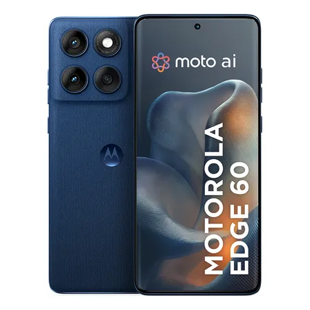 Smartphone Motorola Edge 60 5g - 512gb 24gb (12gb Ram+12gb Ram Boost) Tela Quad-curve Moto Ai 50mp Sony Camera Ultrarresistencia Militar Ip68 + Ip69 - Azul Marinho