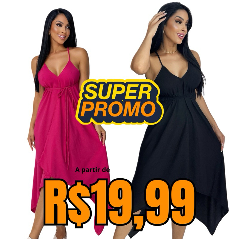 Vestido De Amarrar Várias Maneiras de Usar. Vestido Mídi Envelope de Pontas