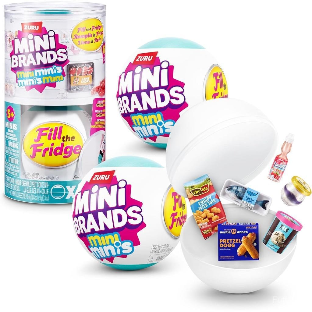 100% originais ZURU Mini Brand Fill The Fridge Mini Series 1 Coleção Mini Brinquedo (2 Cápsulas)