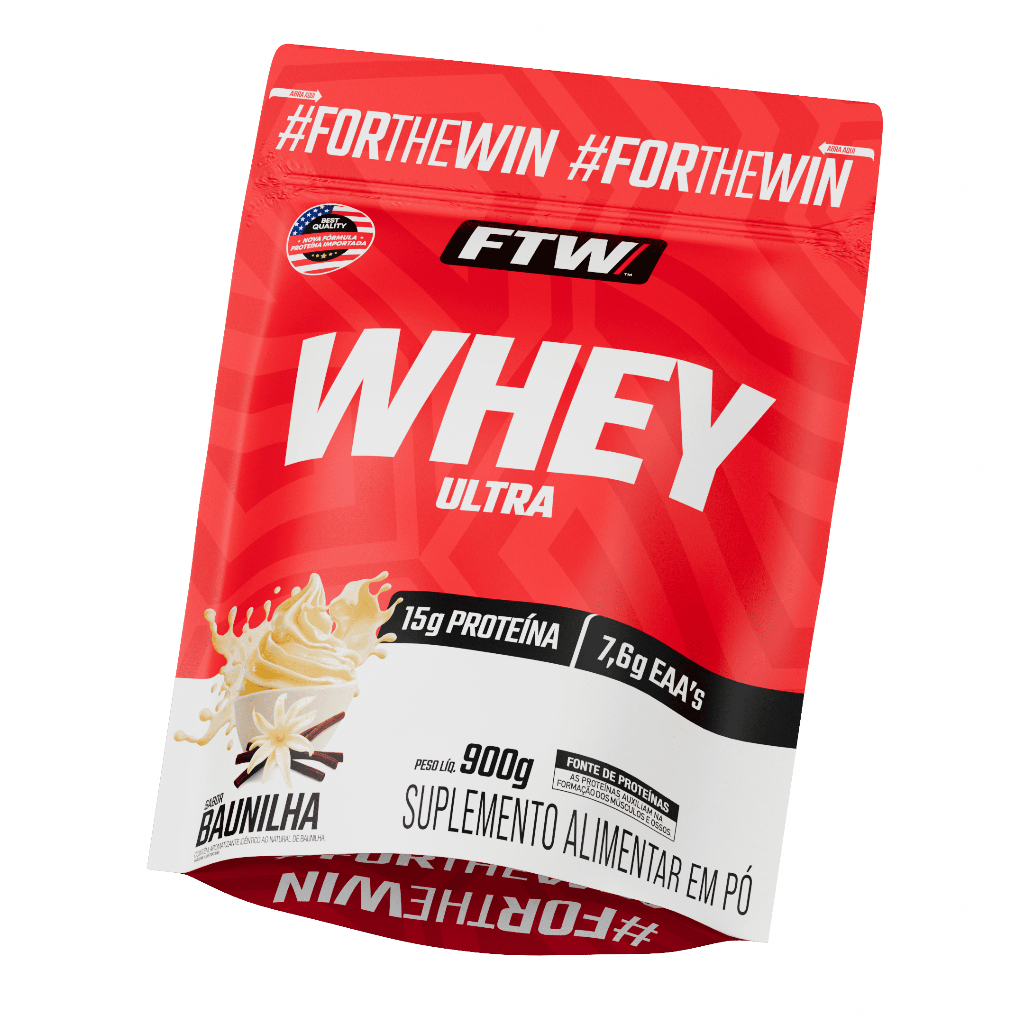 Whey Ultra Protein Refil 900g 15g Proteína por Dose - FTW