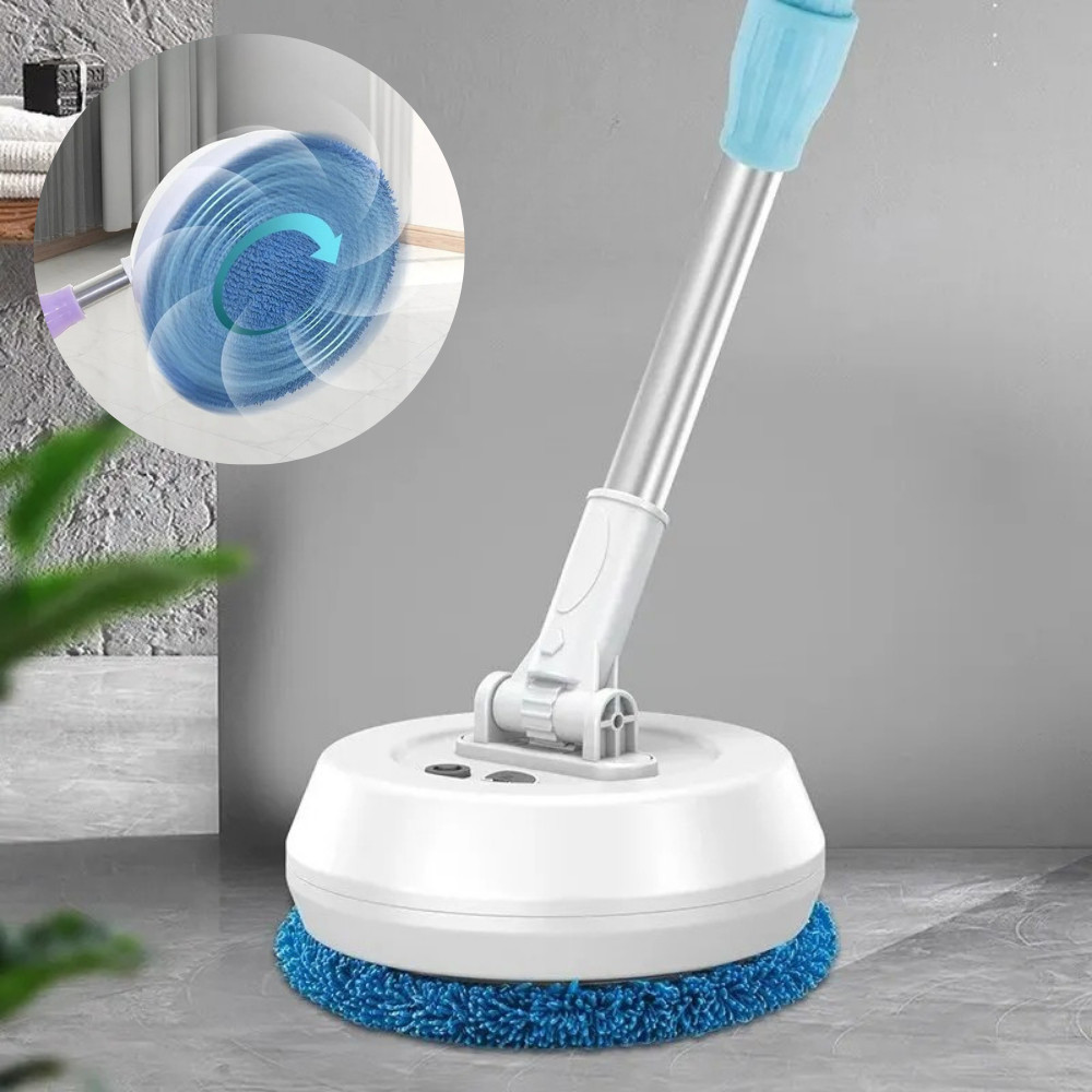 Mop Elétrico Recarregável Multiuso 180° Seco e Molhado – Limpeza Chão, Teto, Vidros e Carro