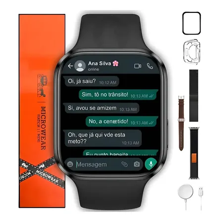 Relógio Smartwatch W11 Mini Serie 11 Whatsapp Gps Nfc 2026