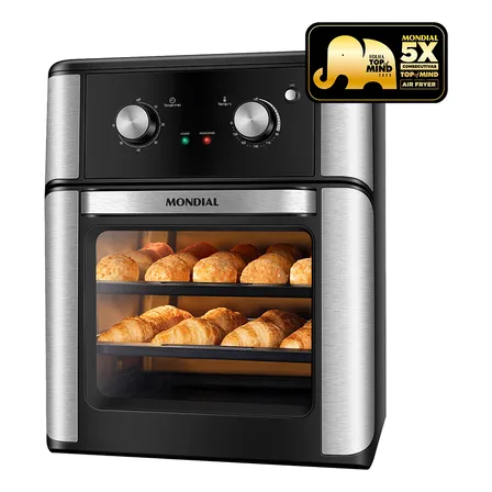 Fritadeira Air Fryer Forno Oven 12l Mondial Afon-12l-ab Preto 127v
