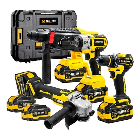 Kit Multi Ferramentas A Bateria 4 Em 1 Brushless - Fasterr