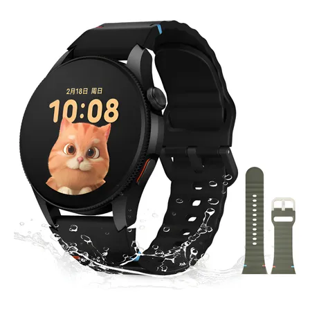 Smartwatch Aurafit G12 Gps Amoled 1.43  Bluetooth Resistente Água 3atm Laranja-escuro Mesh Preto Verde Exército Preto