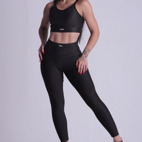 Conjunto Fitness Legging Calça Roupa Para Academia Treinar Bojo Cós Alto Feminino