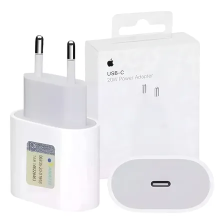 Carregador Fonte iPhone Original 20w Apple Tipo C Turbo Branco