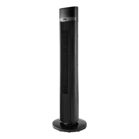 Ventilador Torre Air Silence Wap Silencioso Oscilante Com Controle Remoto 4 Velocidades E Desligamento Automático Preto 220v Plástico