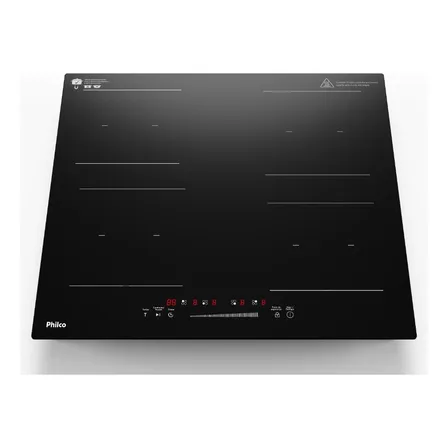 Cooktop De Indução Pctq1 Função Turbo 4 Bocas Philco Preto 220v