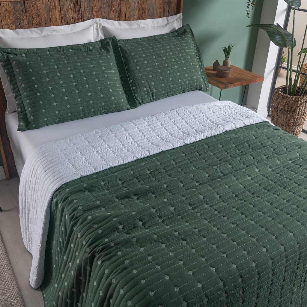 Colcha Cama Casal Queen Solteiro King 200 fios Decor