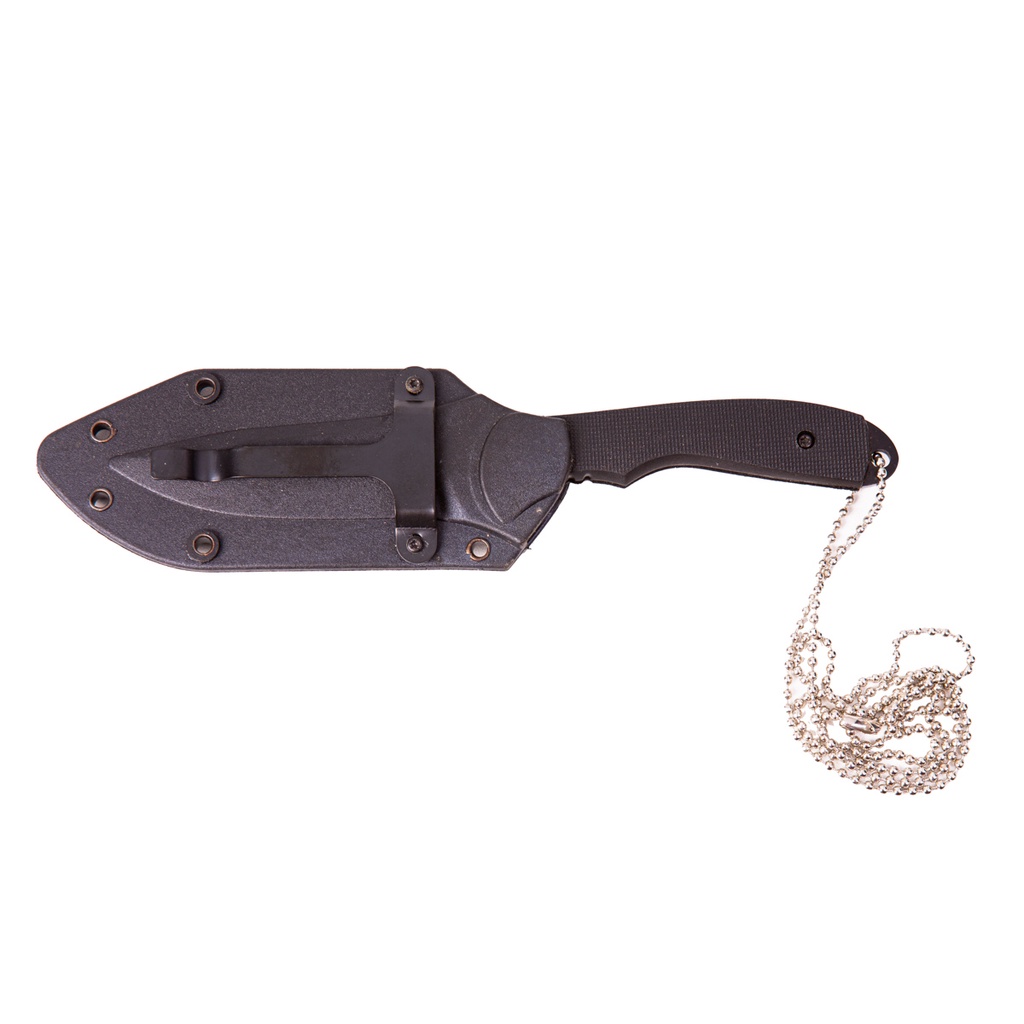 Faca Tática Sobrevivência De Pescoço Taue 601 com bainha e cordão para pescoço