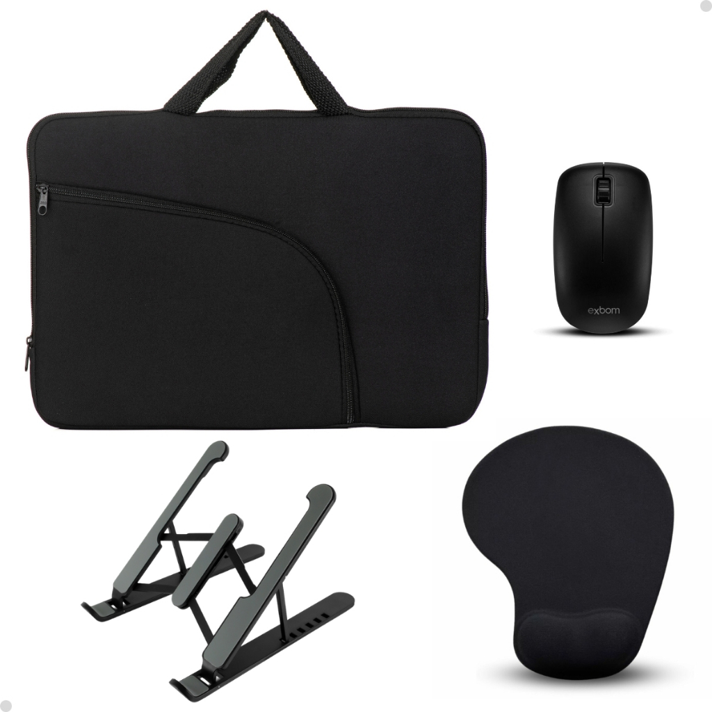 Capinha Macbook Mouse Sem Fio Suporte Mesa Mouse Pad Kit Pc